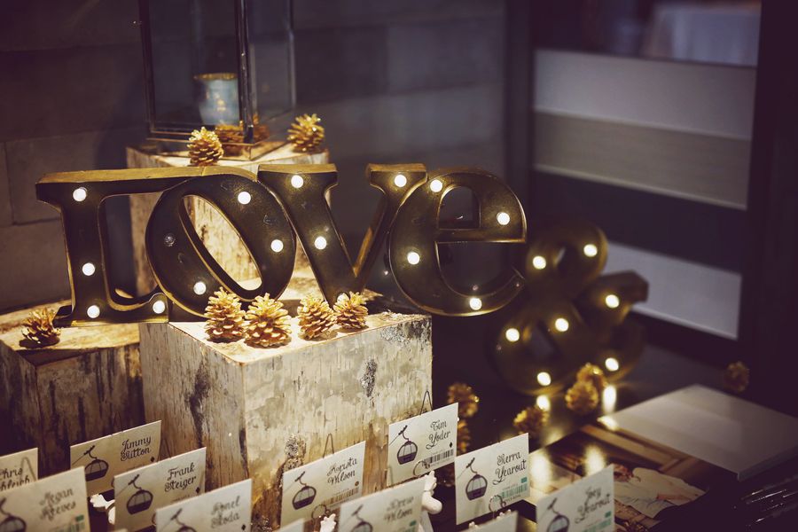 love marquee wedding sign
