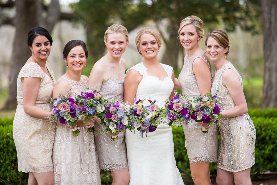 sparkly bridesmaids dresses