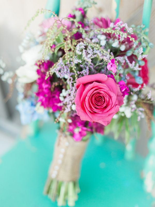colorful rustic bouquet