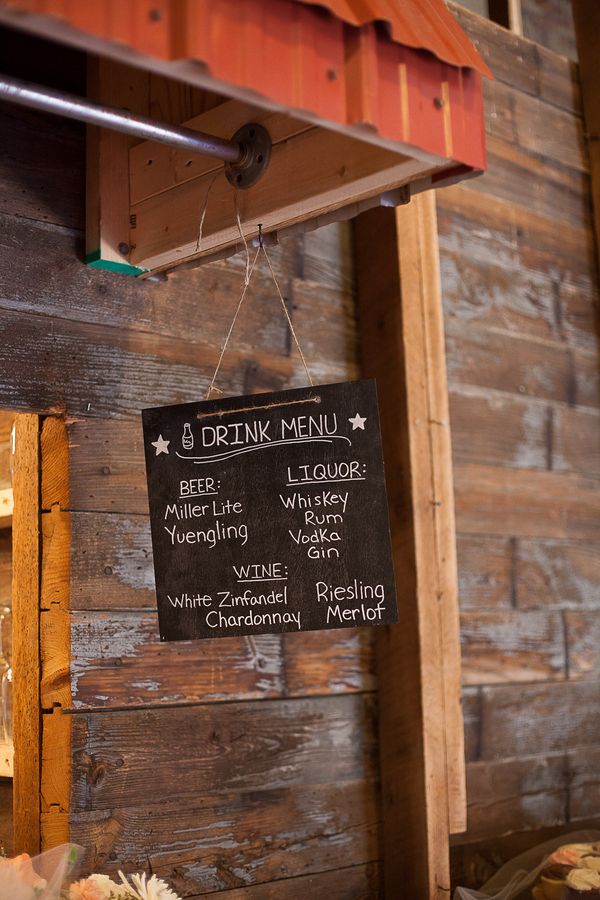 chalkboard drink menu