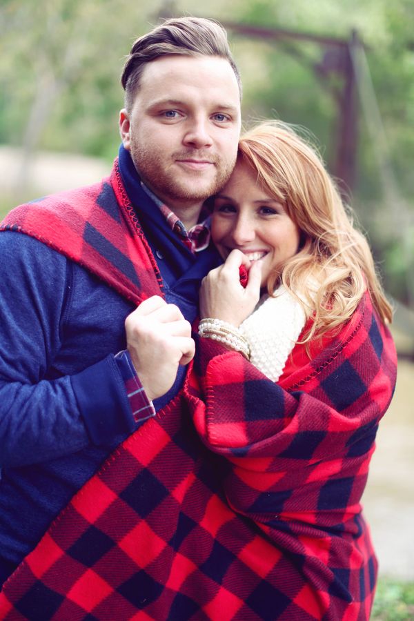 plaid outdoor engagement