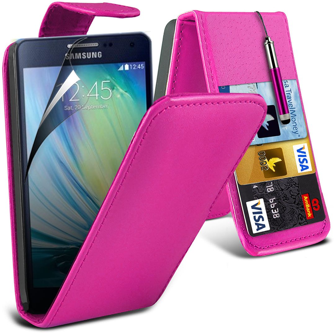 6 Colours Leather Flip Mobile Phone Case Cover For Samsung Galaxy A3