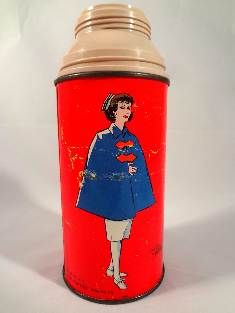 Junior Nurse Lunchbox a Vintage Lunch Box w/ THERMOS Vinyl 1963