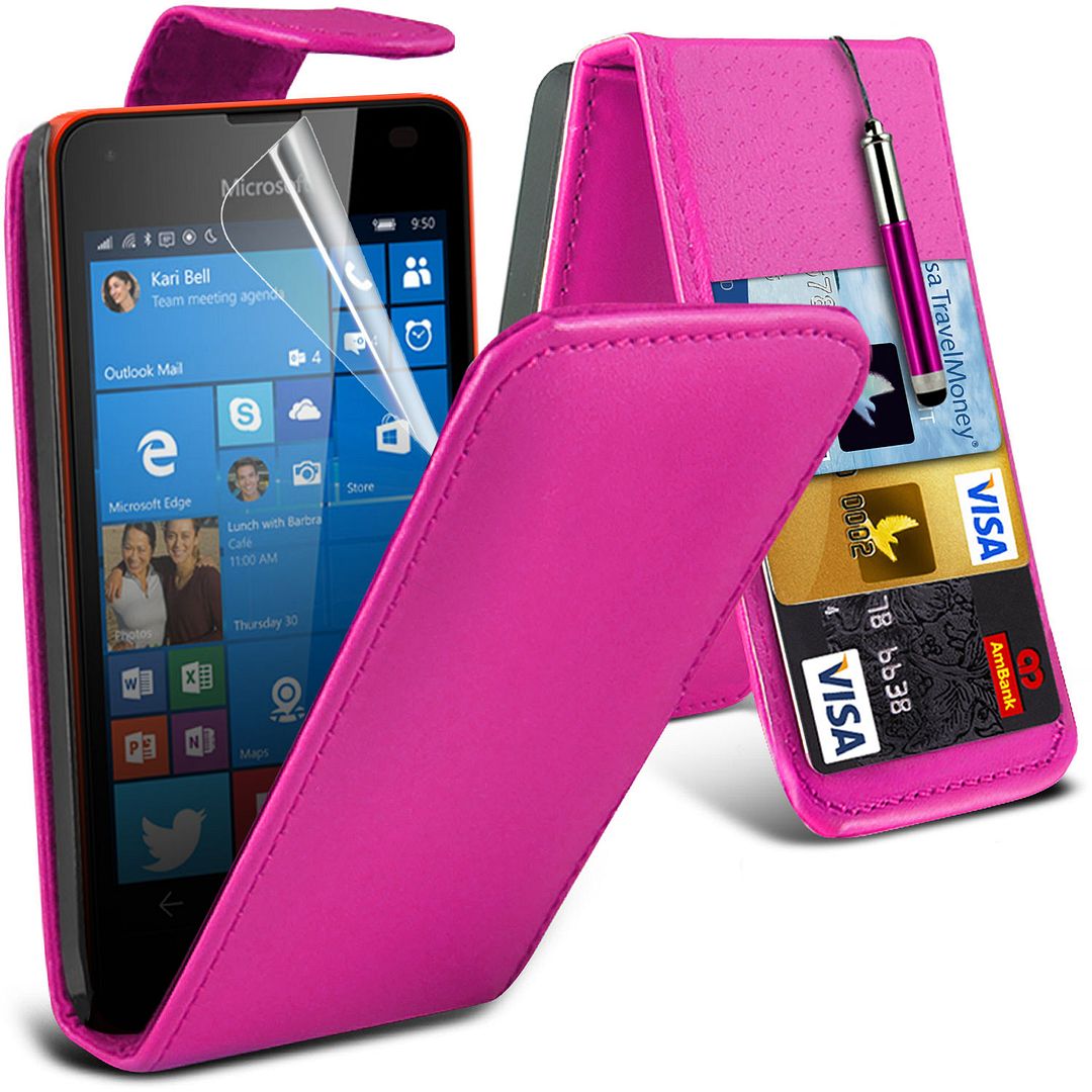 6 Colours Leather Flip Mobile Phone Case Cover For Microsoft Lumia 550 ...