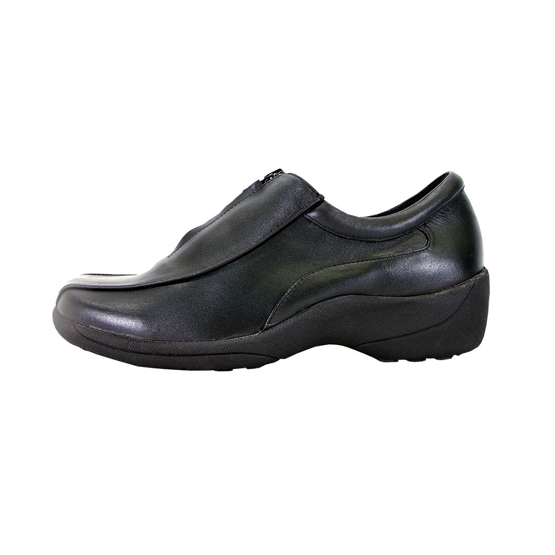 24 HOUR COMFORT Kathy Women Wide Width Slip On Leather Comfort Shoes ...